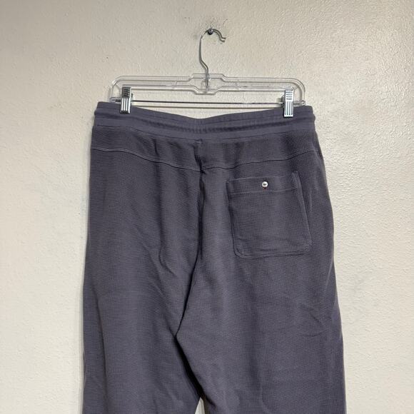 Daniel Buchler Gray Waffle Knit Drawstring Joggers Sz L - Picture 9 of 13